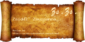 Zsidó Zsuzsanna névjegykártya