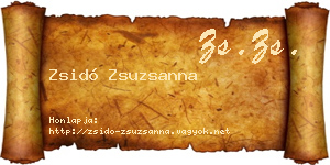 Zsidó Zsuzsanna névjegykártya
